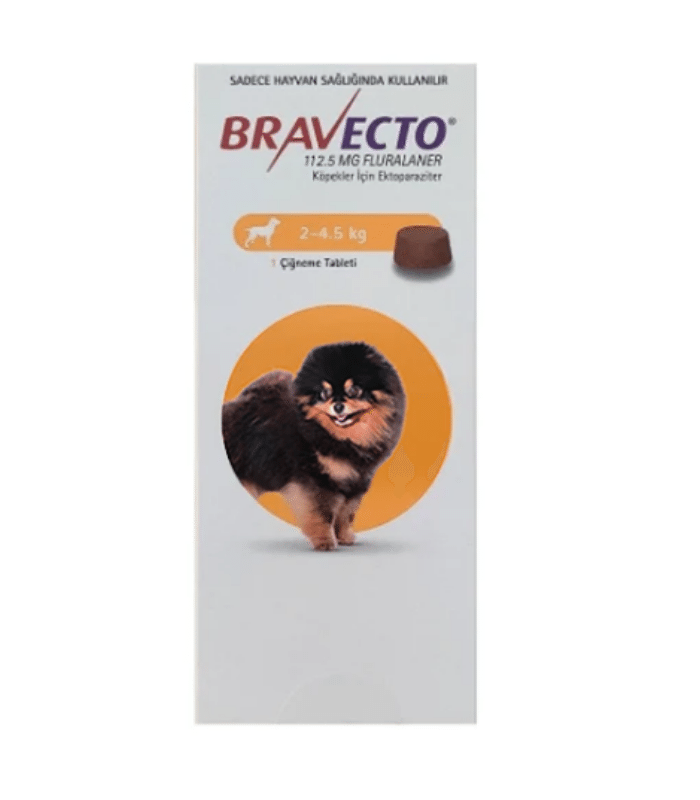 Bravecto Köpek Çiğneme Tableti 1 Adet (2–4,5 kg)