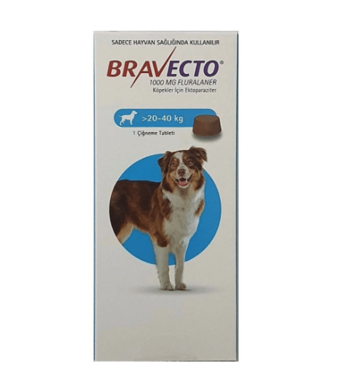 Bravecto Köpek Çiğneme Tableti 1 Adet (20–40 kg)