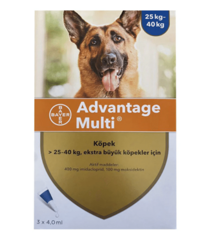 Elanco Advantage Multi Köpek İç-Dış Parazit Damlası 3 Pipet (25–40 kg)
