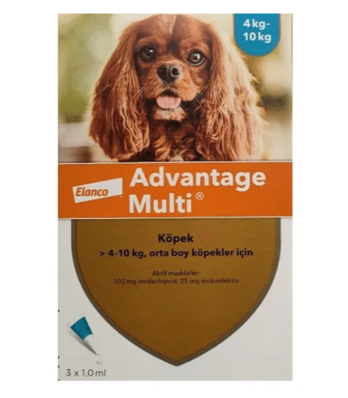 Elanco Advantage Multi Köpek İç-Dış Parazit Damlası 3 Pipet (4–10 kg)