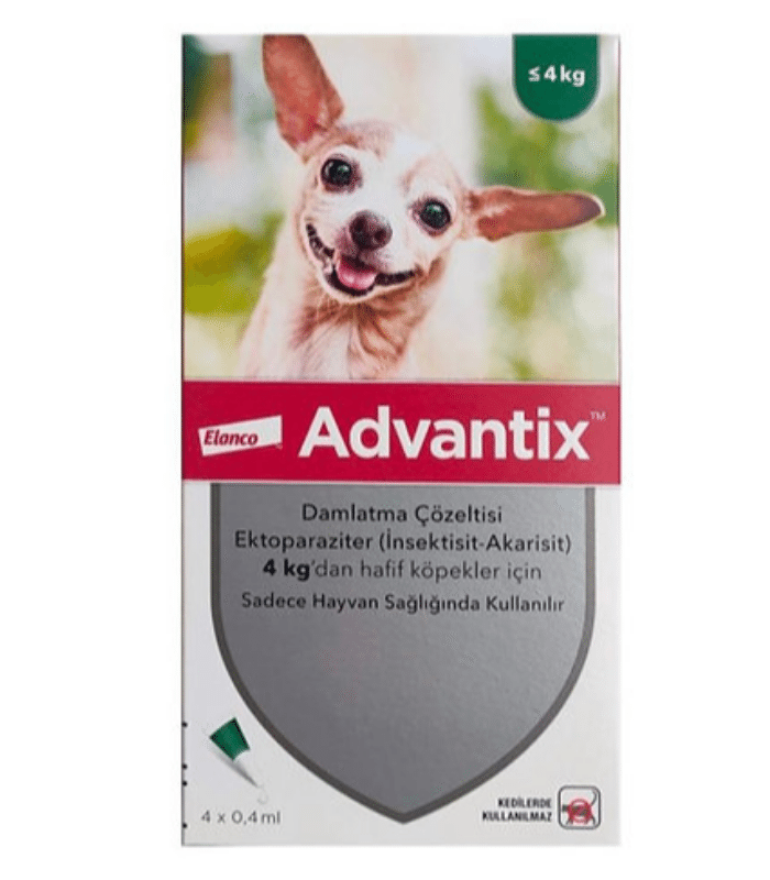 Elanco Advantix Köpek Dış Parazit Damlası 4 Pipet (4 kg Altı)