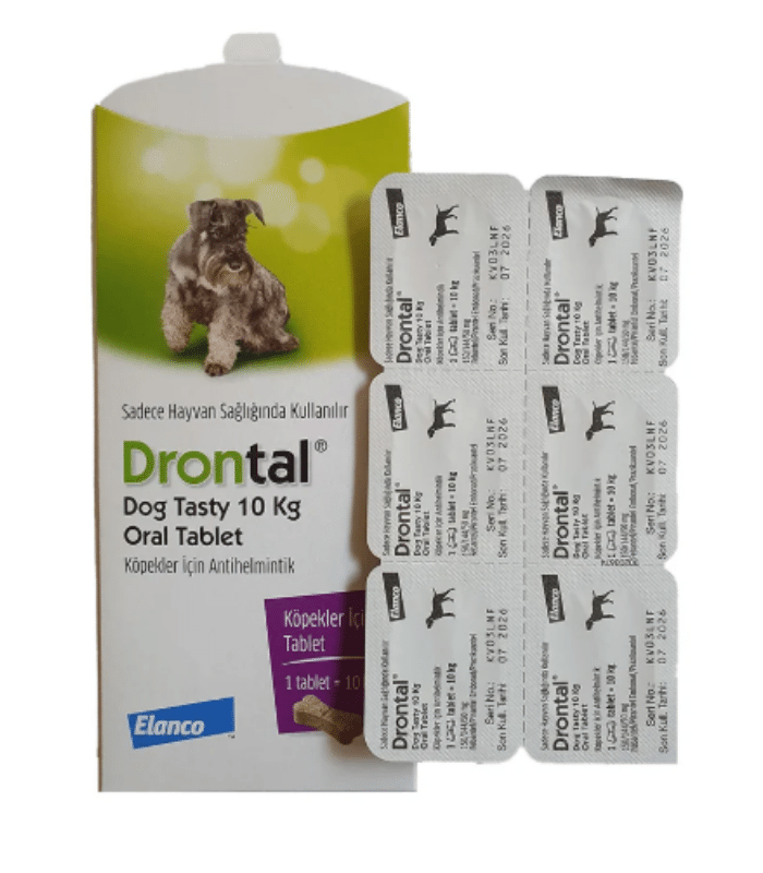 Elanco Drontal Dog Köpek İç Parazit Tableti 6 Adet (10 kg/Tablet)