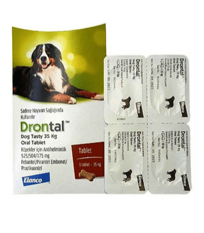 Elanco Drontal Dog Köpek İç Parazit Tableti 4 Adet (35 kg/Tablet)