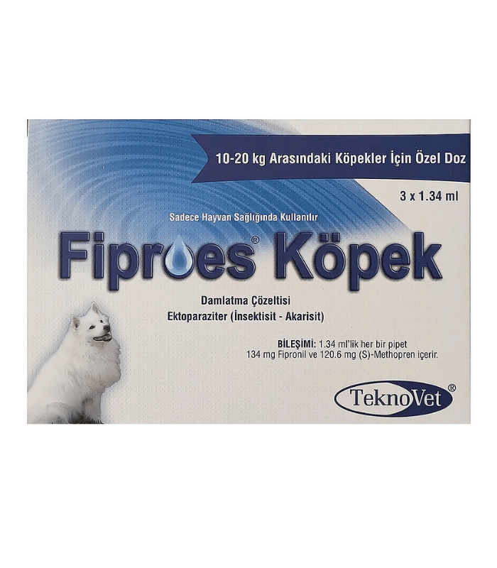 Fiproes Köpek Damlatma Çözeltisi 3 Pipet, 1,34 ml (10–20 kg)