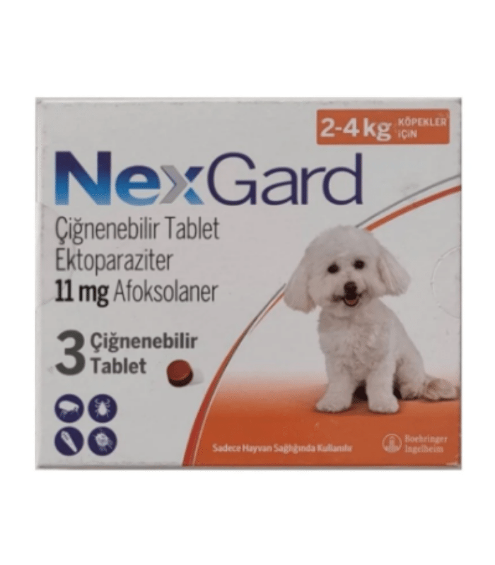 NexGard Köpek Çiğneme Tableti 3 Adet (2–4 kg)