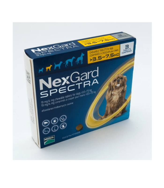 NexGard Spectra Köpek Çiğneme Tableti 3 Adet (3,5–7,5 kg)