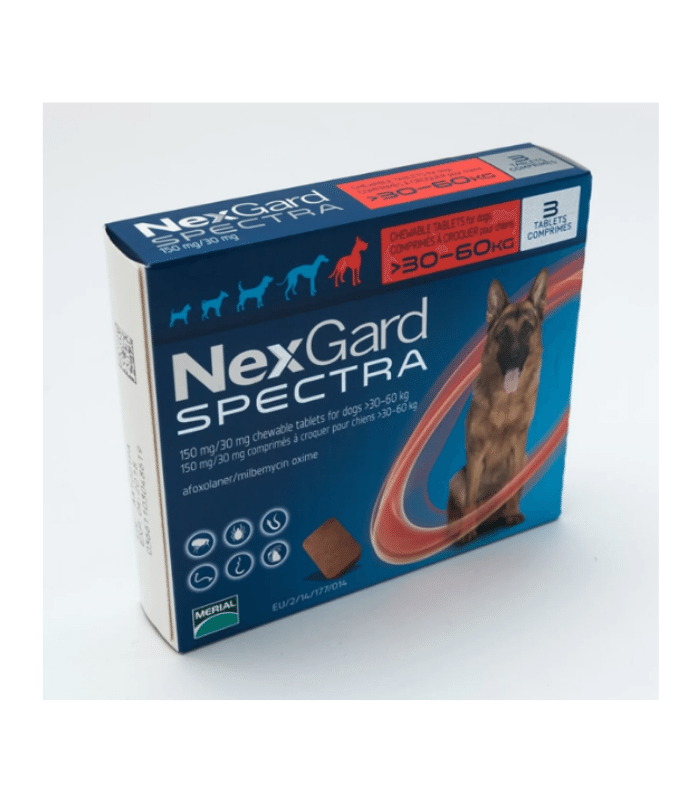 NexGard Spectra Köpek Çiğneme Tableti 3 Adet (30–60 kg)