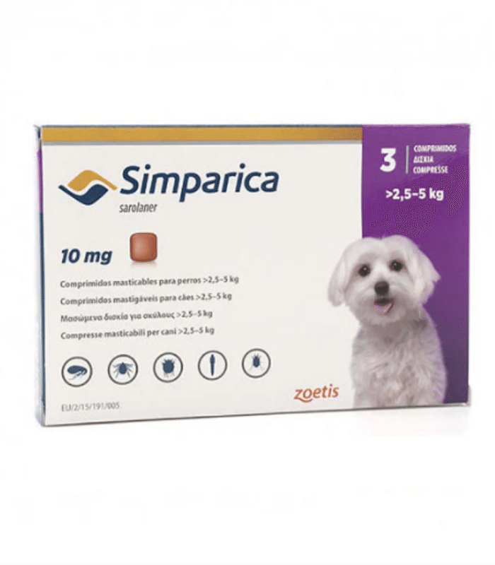 Simparica Köpek Çiğneme Tableti 3 Adet (2,5–5 kg)
