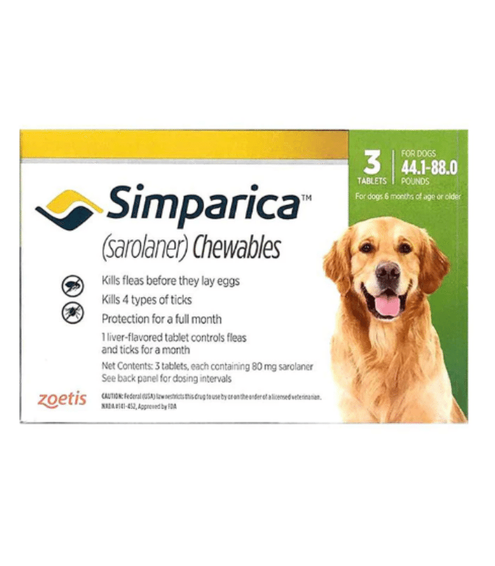 Simparica Köpek Çiğneme Tableti 3 Adet (20–40 kg)
