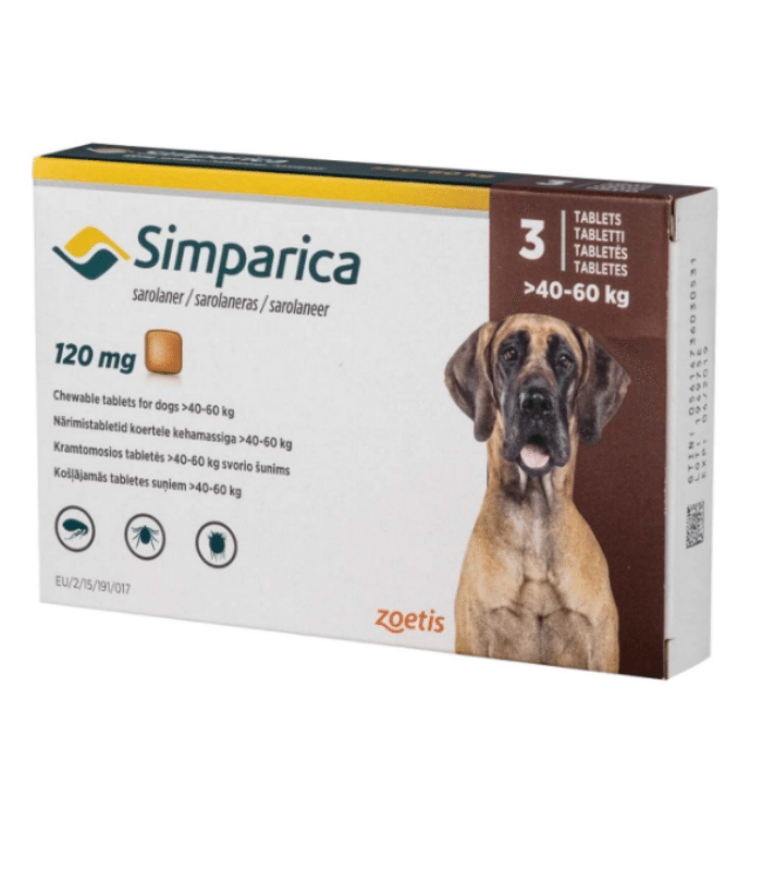 Simparica Köpek Çiğneme Tableti 3 Adet (40–60 kg)
