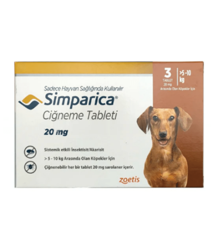 Simparica Köpek Çiğneme Tableti 3 Adet (5–10 kg)