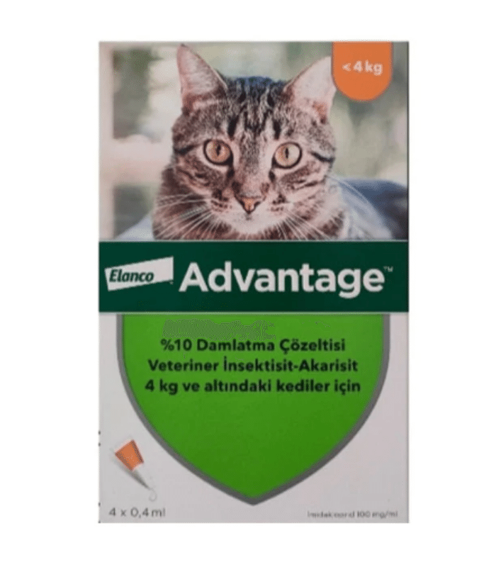 Elanco Advantage Kedi Dış Parazit Damlası 4 Pipet (4 kg Altı)