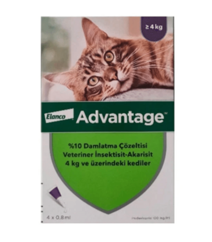 Elanco Advantage Kedi Dış Parazit Damlası 4 Pipet (4–8 kg)