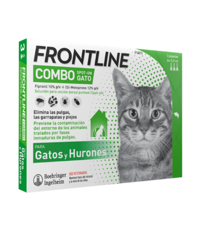 Frontline Combo Kedi Damlatma Çözeltisi 3 Pipet, 0,5 ml