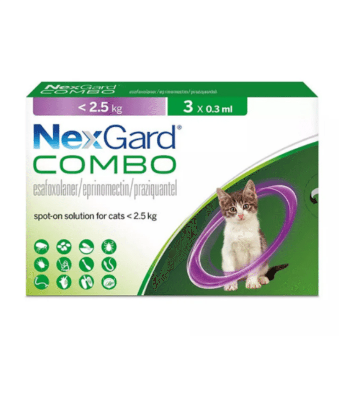NexGard Combo Kedi İç-Dış Parazit Damlası 3 Pipet, 0,3 ml (2,5 kg Altı)