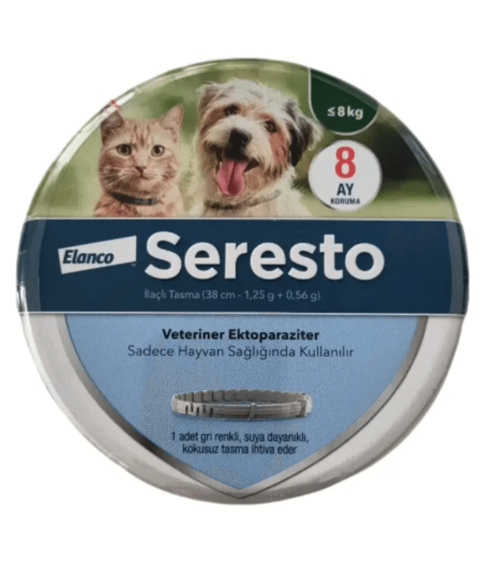 Elanco Seresto Kedi ve Küçük Köpek Pire ve Kene Tasması 38 cm (8 kg Altı)