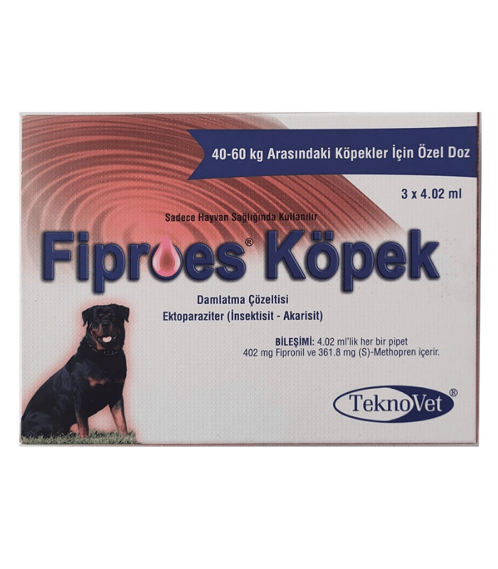 Fiproes Köpek Damlatma Çözeltisi 3 Pipet, 4,02 ml (40–60 kg)